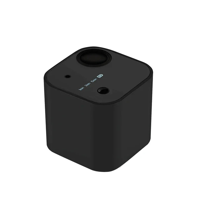 Sleek black essential oil diffuser for home air purification and freshness
