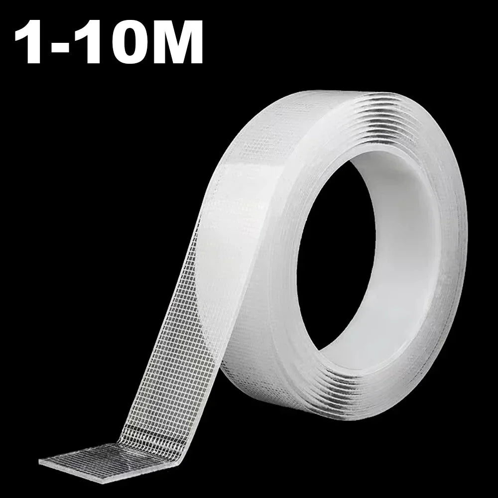 Transparent adhesive mesh repair tape roll for home sealing or patching, 1-10 meters